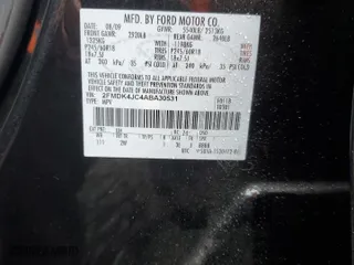 2010 Ford Edge SEL with VIN 2FMDK4JC4ABA30531, listed as a Copart auction lot 46471515 with 165,408 mi miles and Salvage Title. Bid and sale history available at carsss.com. Image 13.