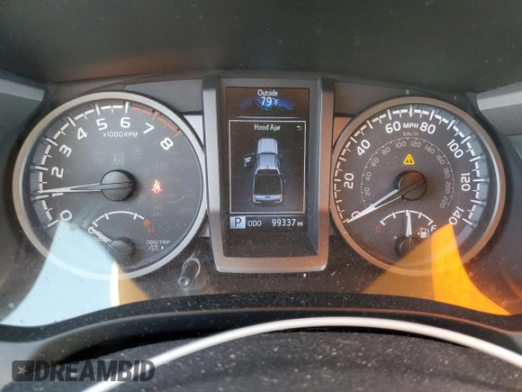 2017 Toyota Tacoma SR5 with VIN 3TMAZ5CNXHM041159, listed as a Copart auction lot 52250905 with 99,337 mi miles and Salvage Title. Bid and sale history available at DreamBid. Image 9.