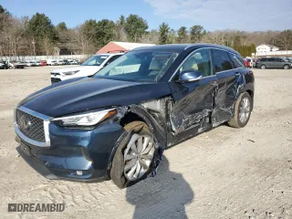 2019 Infiniti QX50 LUXE with VIN 3PCAJ5M31KF145622, listed as a Copart auction lot 49047895 with 63,934 mi miles and Salvage Title. Bid and sale history available at carsss.com. Image 1.