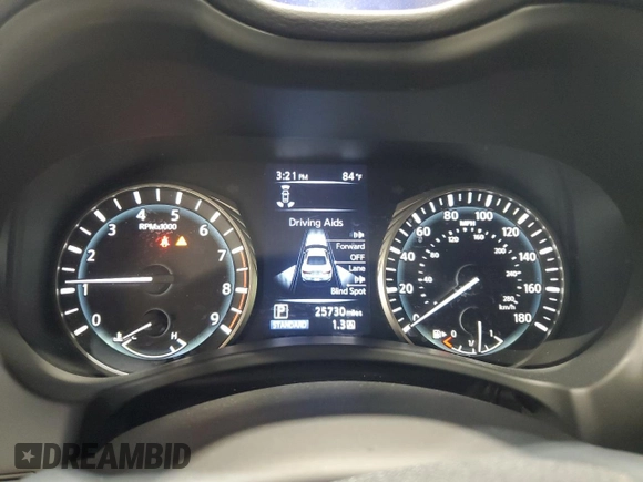 2022 Infiniti Q60 Luxe with VIN JN1EV7KL9NM630223, listed as a Copart auction lot 57433205 with 25,730 mi miles and Clean title. Bid and sale history available at DreamBid. Image 9.