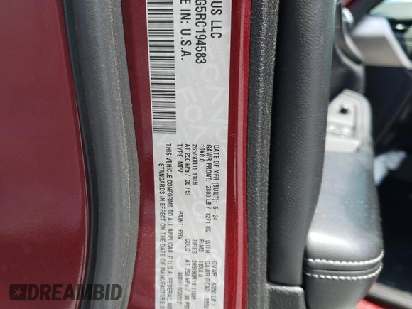 2024 Jeep Grand Cherokee Laredo X with VIN 1C4RJHAG5RC194583, listed as a Copart auction lot 52618915 with 19,283 mi miles and Salvage Title. Bid and sale history available at carsss.com. Image 16.