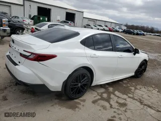 2025 Toyota Camry LE with VIN 4T1DAACK4SU063482, listed as a Copart auction lot 48110135 with 9,175 mi miles and Salvage Title. Bid and sale history available at carsss.com. Image 3.