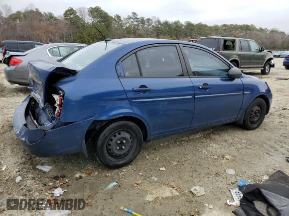 2009 Hyundai Accent Auto GLS with VIN KMHCN46C09U291494, listed as a Copart auction lot 48897735 with 190,374 mi miles and Salvage Title. Bid and sale history available at carsss.com. Image 3.