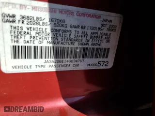 2004 Mitsubishi Lancer ES with VIN JA3AJ26E14U034767, listed as a Copart auction lot 78898484 with 183,422 mi miles and Salvage Title. Bid and sale history available at carsss.com. Image 14.