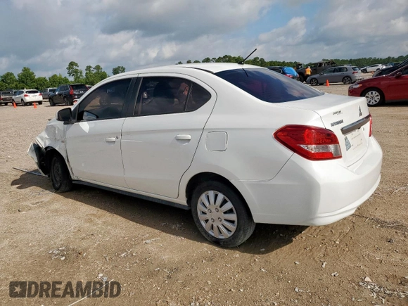 2019 Mitsubishi Mirage ES with VIN ML32F3FJXKHF03554, listed as a Copart auction lot 64559055 with 78,070 mi miles and Salvage title. Bid and sale history available at DreamBid. Image 2.