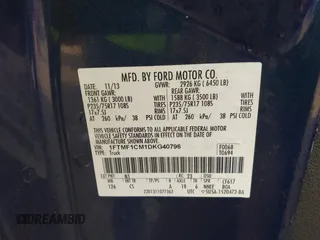 2013 Ford F-150 XL with VIN 1FTMF1CM1DKG40796, listed as a IAAI auction lot 41208425 with 154,987 mi miles and . Bid and sale history available at carsss.com. Image 9.