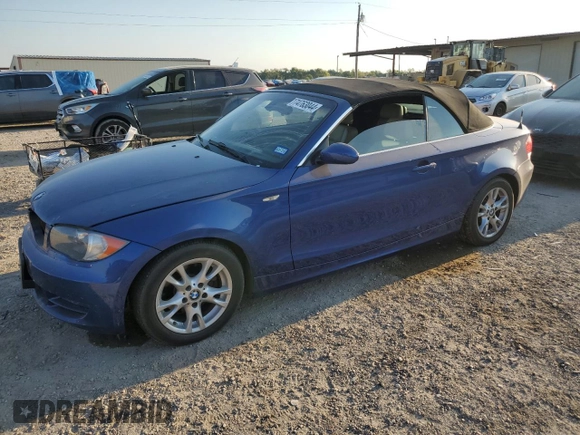 2008 BMW 1 Series 128i with VIN WBAUN13528VH80212, listed as a Copart auction lot 74763044 with 67,918 mi miles and Salvage Title. Bid and sale history available at carsss.com. Image 1.