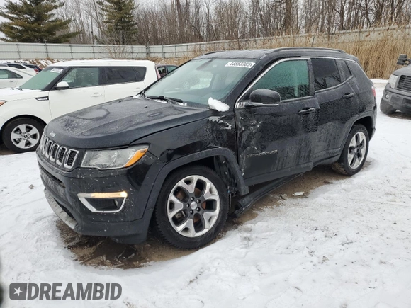 2019 Jeep Compass Limited с VIN 3C4NJDCB9KT661359, выставлен на аукционе Copart как лот 44563305 с пробегом 36 258 миль миль и Чистый • Clean title. История ставок и продаж доступна на DreamBid. Изображение 1.