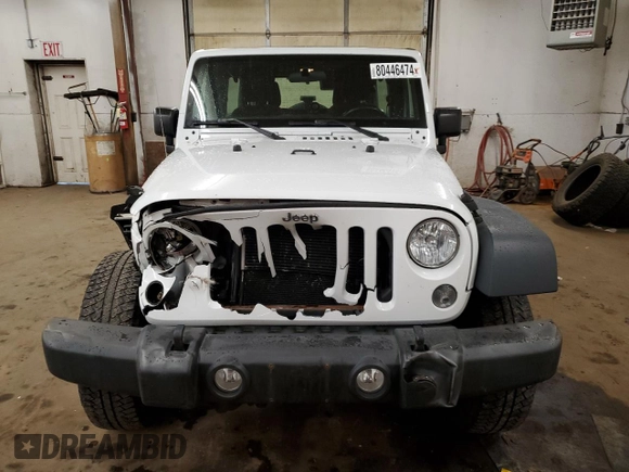 2018 Jeep Wrangler JK Unlimited Sport S with VIN 1C4BJWDG8JL828961, listed as a Copart auction lot 80446474 with 74,577 mi miles and Salvage Title. Bid and sale history available at carsss.com. Image 5.