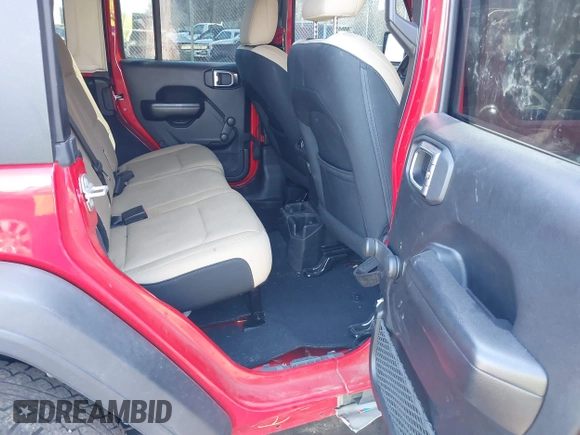 2018 Jeep Wrangler Unlimited Sport with VIN 1C4HJXDNXJW197207, listed as a IAAI auction lot 41757166 with 60,911 mi miles and . Bid and sale history available at DreamBid. Image 8.