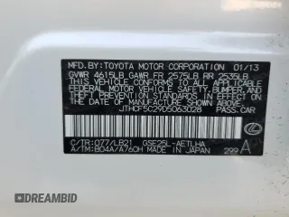 2013 Lexus IS 250 with VIN JTHCF5C29D5063028, listed as a Copart auction lot 49708045 with 126,351 mi miles and Salvage title. Bid and sale history available at DreamBid. Image 12.