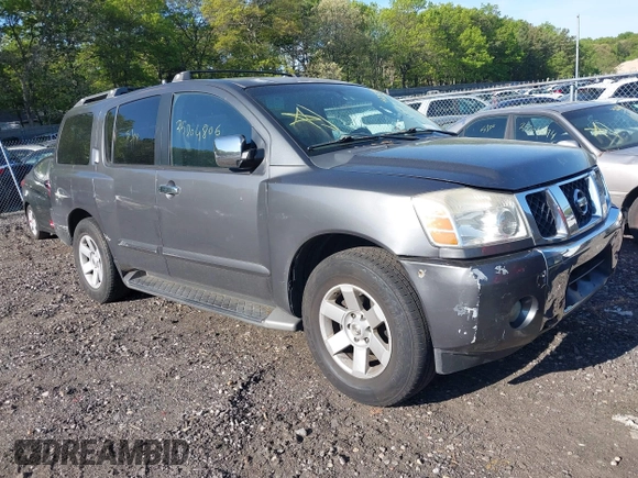 2004 Nissan Armada LE z VIN 5N1AA08B64N733942, wystawiony jako IAAI lot #42239799 z przebiegiem Nie podano mil oraz . Historia ofert i sprzedaży dostępna na DreamBid. Obrazek 1.