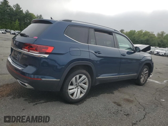2021 Volkswagen Atlas SEL with VIN 1V2BP2CAXMC566223, listed as a Copart auction lot 56785655 with 101,229 mi miles and Salvage title. Bid and sale history available at DreamBid. Image 3.