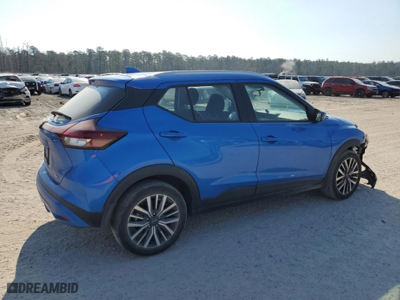 2023 Nissan Kicks SV with VIN 3N1CP5CV9PL547426, listed as a Copart auction lot 46788985 with 43,338 mi miles and Salvage Title. Bid and sale history available at carsss.com. Image 3.