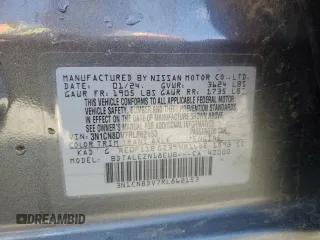2024 Nissan Versa S with VIN 3N1CN8DV7RL862153, listed as a Copart auction lot 46821475 with 20,950 mi miles and Non Repairable. Bid and sale history available at DreamBid. Image 12.