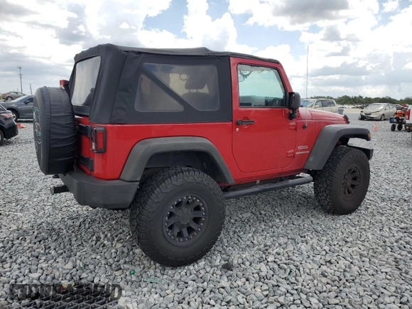 2012 Jeep Wrangler Sport with VIN 1C4GJWAGXCL171903, listed as a Copart auction lot 55036135 with Not Provided miles and Salvage Title. Bid and sale history available at carsss.com. Image 3.