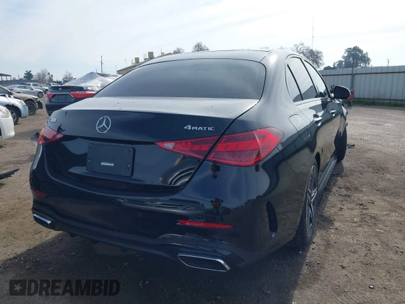 2024 Mercedes-Benz C 300 with VIN W1KAF4HB2RR190933, listed as a IAAI auction lot 41670470 with 2,744 mi miles and . Bid and sale history available at DreamBid. Image 4.