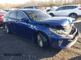 2018 Kia Optima LX with VIN 5XXGT4L3XJG242796, listed as a IAAI auction lot 41181640 with 128,344 mi miles. Bid and sale history available at carsss.com. Image 1.