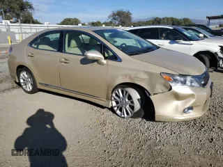2010 Lexus HS 250h with VIN JTHBB1BA3A2018091, listed as a Copart auction lot 83114234 with 219,314 mi miles and Salvage Title. Bid and sale history available at DreamBid. Image 4.