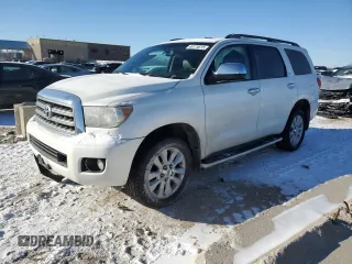 2016 Toyota Sequoia Platinum with VIN 5TDDW5G17GS147483, listed as a Copart auction lot 46174615 with 201,284 mi miles and Salvage Title. Bid and sale history available at carsss.com. Image 1.