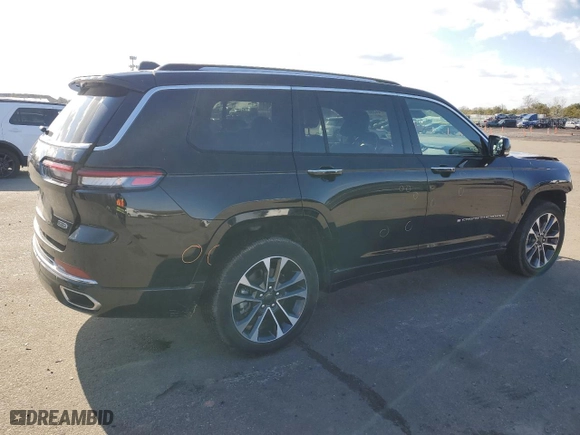 2021 Jeep Grand Cherokee L Overland with VIN 1C4RJKDG2M8129856, listed as a Copart auction lot 44390765 with 27,502 mi miles and Salvage Title. Bid and sale history available at carsss.com. Image 3.