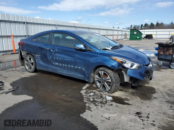 2014 Hyundai Elantra z VIN KMHDH6AH4EU028610, wystawiony jako Copart lot #50324635 z przebiegiem 92 080 mil mil oraz Szkody całkowita. Historia ofert i sprzedaży dostępna na DreamBid. Obrazek 4.