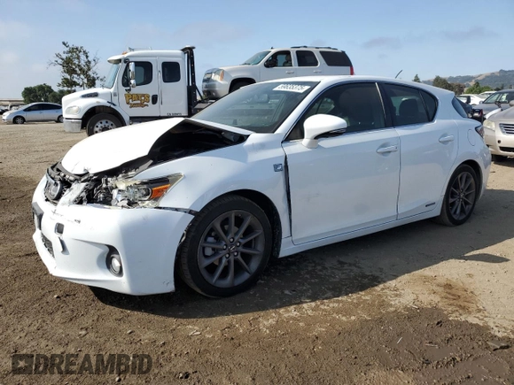2013 Lexus CT 200h with VIN JTHKD5BH4D2142535, listed as a Copart auction lot 59635375 with 167,988 mi miles and Salvage title. Bid and sale history available at DreamBid. Image 1.