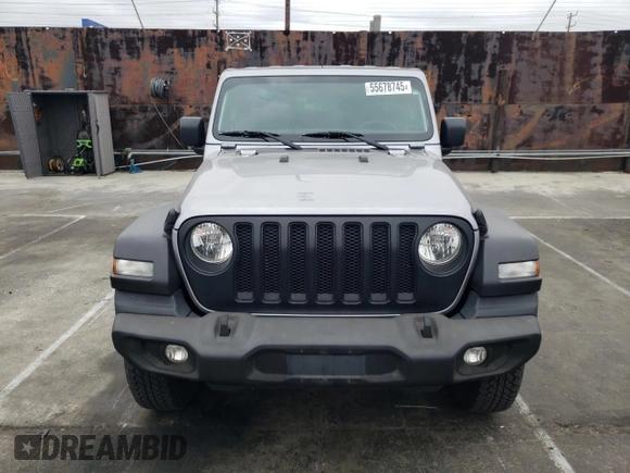 2021 Jeep Wrangler Unlimited Willys with VIN 1C4HJXDN2MW515423, listed as a Copart auction lot 55678745 with 42,169 mi miles and Salvage Title. Bid and sale history available at DreamBid. Image 5.