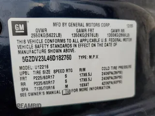 2006 Saturn Relay 3 z VIN 5GZDV23L46D182760, wystawiony jako Copart lot #70315394 z przebiegiem Nie podano mil oraz Nie do naprawy. Historia ofert i sprzedaży dostępna na DreamBid. Obrazek 13.