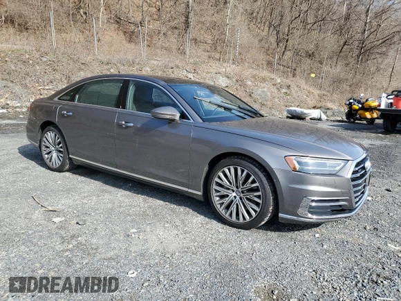 2019 Audi A8 L with VIN WAU8DAF86KN005264, listed as a Copart auction lot 51360835 with 54,324 mi miles and Salvage Title. Bid and sale history available at carsss.com. Image 4.
