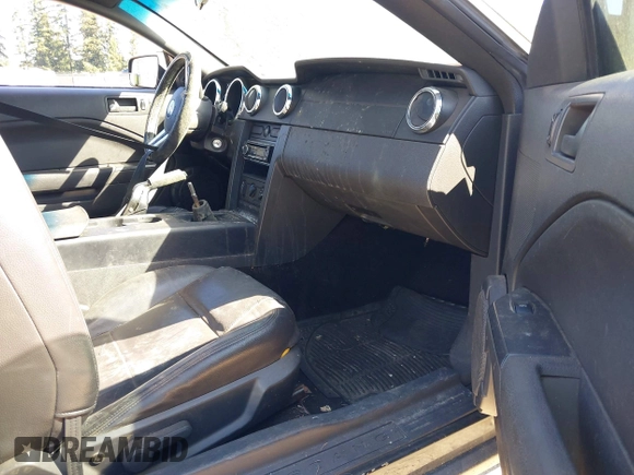 2005 Ford Mustang Deluxe with VIN 1ZVFT80N455171384, listed as a IAAI auction lot 42068853 with 258,491 mi miles. Bid and sale history available at carsss.com. Image 5.