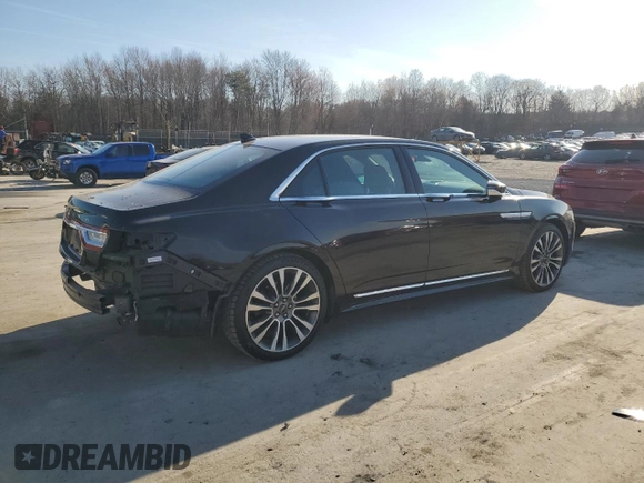 2019 Lincoln Continental Select with VIN 1LN6L9TK0K5601896, listed as a Copart auction lot 50709405 with 48,302 mi miles and Salvage Title. Bid and sale history available at carsss.com. Image 3.