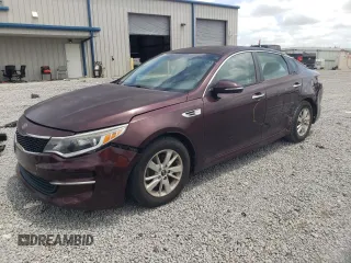 2016 Kia Optima LX with VIN 5XXGT4L35GG021597, listed as a Copart auction lot 61028595 with 157,094 mi miles and Salvage title. Bid and sale history available at DreamBid. Image 1.