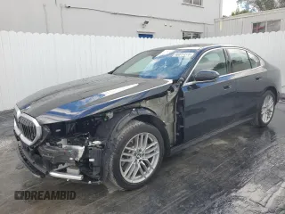2025 BMW 5 Series 530i with VIN WBA43FJ02SCT20624, listed as a Copart auction lot 46817275 with 5,878 mi miles and Clean Title. Bid and sale history available at carsss.com. Image 1.