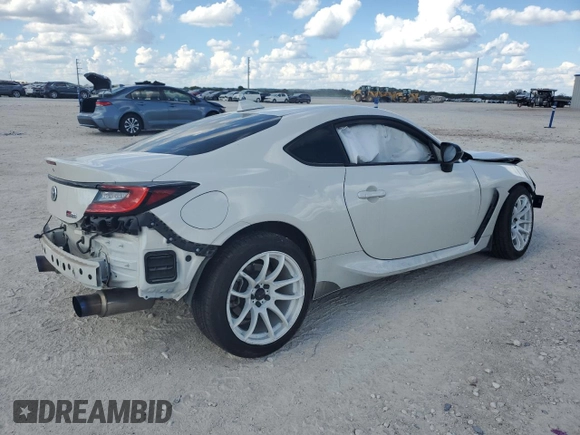 2023 Toyota GR86 with VIN JF1ZNBC11P8756477, listed as a Copart auction lot 72269174 with 22,121 mi miles and Salvage Title. Bid and sale history available at carsss.com. Image 3.