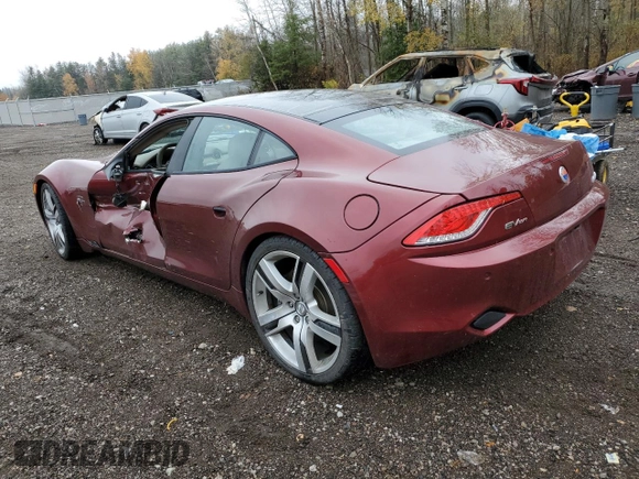 2012 Fisker Karma EcoChic z VIN YH4K16AAXCA001340, wystawiony jako Copart lot #78439634 z przebiegiem 70 515 mil mil oraz Szkoda całkowita • Salvage title. Historia ofert i sprzedaży dostępna na DreamBid. Obrazek 2.