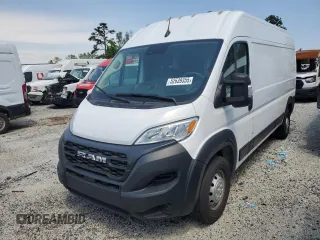 2023 Ram ProMaster Cargo with VIN 3C6LRVDG7PE524438, listed as a Copart auction lot 55186355 with 19,447 mi miles and Salvage Title. Bid and sale history available at carsss.com. Image 1.