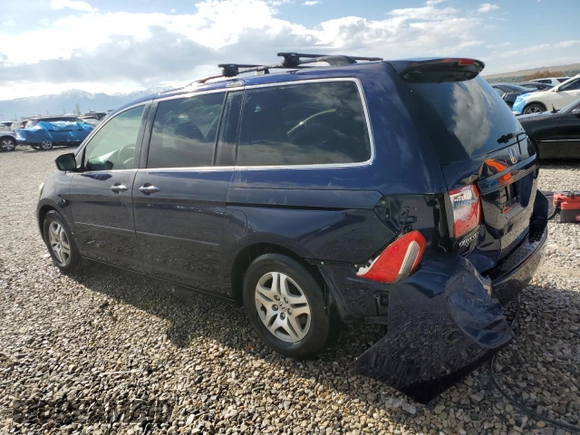 2006 Honda Odyssey EX z VIN 5FNRL38496B023830, wystawiony jako Copart lot #57497265 z przebiegiem 123 839 mil mil oraz Szkoda całkowita • Salvage title. Historia ofert i sprzedaży dostępna na DreamBid. Obrazek 2.