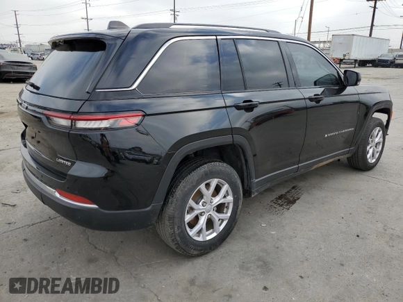 2022 Jeep Grand Cherokee Limited with VIN 1C4RJGBG7N8608386, listed as a Copart auction lot 63645265 with 20,450 mi miles and Salvage title. Bid and sale history available at DreamBid. Image 3.
