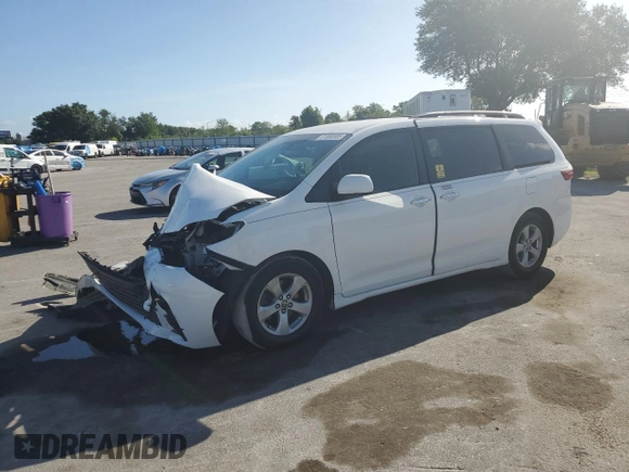 2020 Toyota Sienna LE Auto Access Seat with VIN 5TDKZ3DC4LS087696, listed as a Copart auction lot 51866585 with 195,020 mi miles and Non Repairable. Bid and sale history available at carsss.com. Image 1.