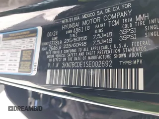 2025 Hyundai Tucson SEL with VIN 3KMJBCDE1SE002692, listed as a IAAI auction lot 41882287 with 5,774 mi miles and . Bid and sale history available at carsss.com. Image 9.