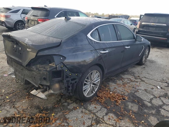 2021 Genesis G70 2.0T with VIN KMTG64LA0MU075600, listed as a Copart auction lot 86821304 with 60,067 mi miles and Salvage Title. Bid and sale history available at carsss.com. Image 3.