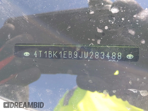 2018 Toyota Avalon XLE with VIN 4T1BK1EB9JU283488, listed as a IAAI auction lot 41777239 with 97,893 mi miles and . Bid and sale history available at DreamBid. Image 9.
