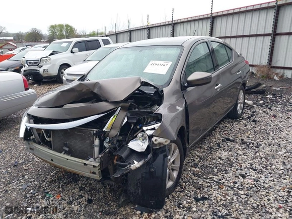 2017 Nissan Versa Sedan SV with VIN 3N1CN7AP5HL858214, listed as a IAAI auction lot 41943167 with 131,546 mi miles. Bid and sale history available at carsss.com. Image 2.