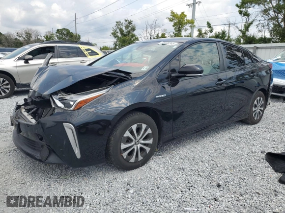 2020 Toyota Prius LE with VIN JTDL9RFU1L3022075, listed as a Copart auction lot 56400245 with 52,512 mi miles and Non repairable. Bid and sale history available at DreamBid. Image 1.