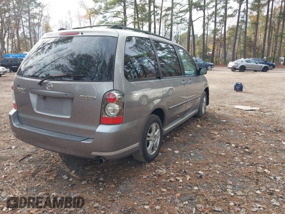2005 Mazda MPV LX with VIN JM3LW28J650551360, listed as a IAAI auction lot 40951289 with 168,088 mi miles. Bid and sale history available at carsss.com. Image 4.