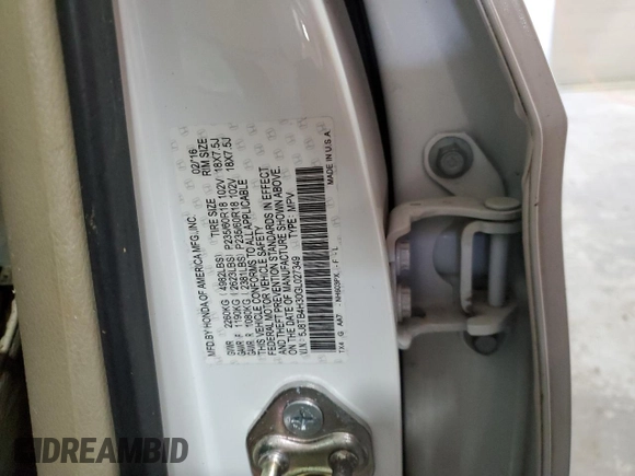2016 Acura RDX with VIN 5J8TB4H30GL027349, listed as a Copart auction lot 45842105 with 0 mi miles and Salvage Title. Bid and sale history available at carsss.com. Image 13.