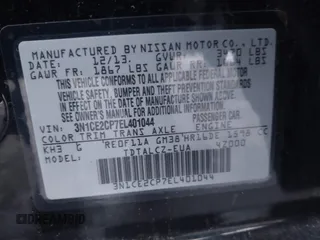 2014 Nissan Note S with VIN 3N1CE2CP7EL401044, listed as a IAAI auction lot 41397867 with 219,771 mi miles and . Bid and sale history available at DreamBid. Image 9.