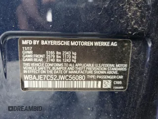 2018 BMW 5 Series 540i xDrive with VIN WBAJE7C52JWC56080, listed as a Copart auction lot 53043545 with 90,975 mi miles and Clean Title. Bid and sale history available at carsss.com. Image 12.
