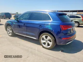 2021 Audi Q5 Premium Plus with VIN WA1BAAFY0M2055853, listed as a Copart auction lot 52645005 with 43,216 mi miles and Salvage Title. Bid and sale history available at carsss.com. Image 2.
